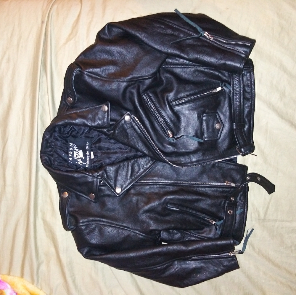 Leather Motorcycle jacket, kids XXL